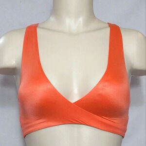 SMALL Gilligan Lightly Lined Lace Back‎ Wire Free Bra Orange NWT